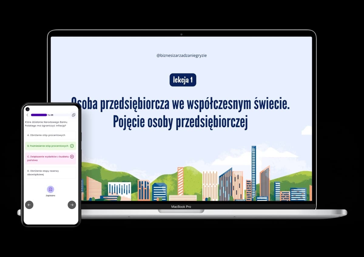 Aplikacja na laptopie i telefonie
