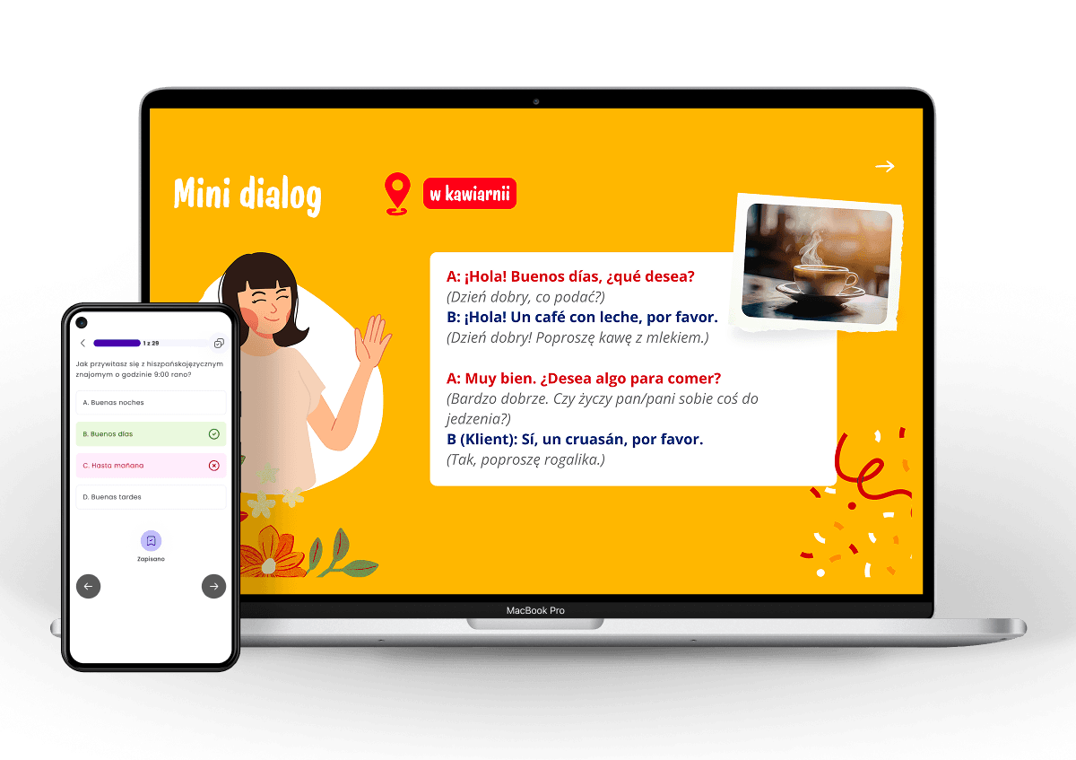 Aplikacja na laptopie i telefonie