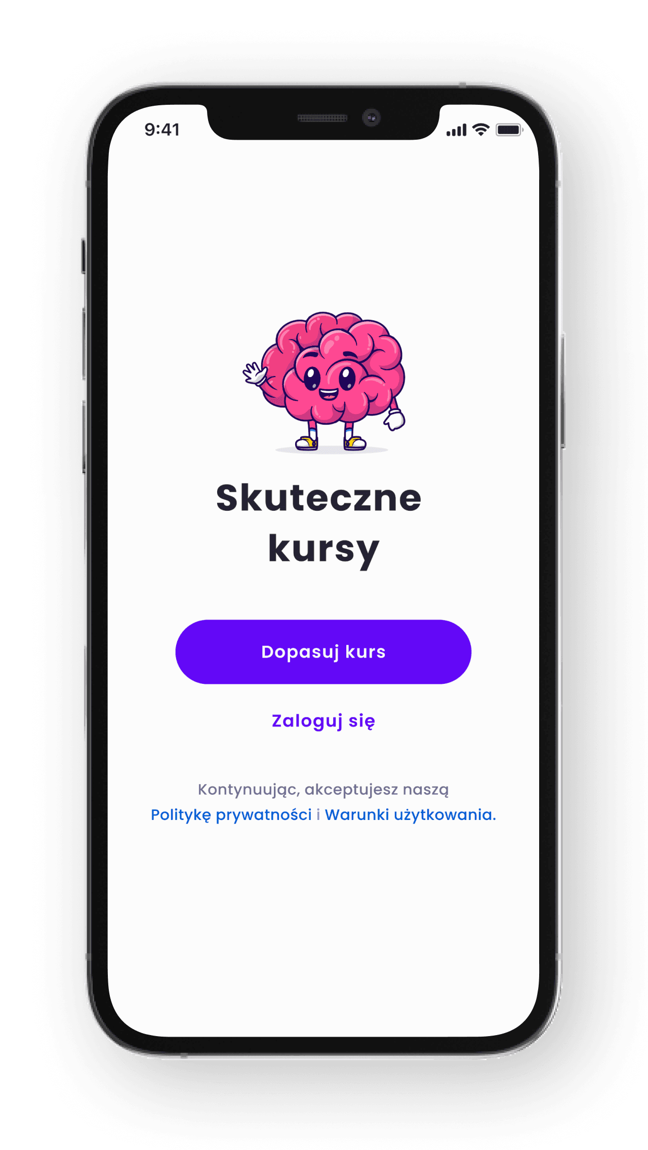 Ekran logowania aplikacji Nauka Gryzie