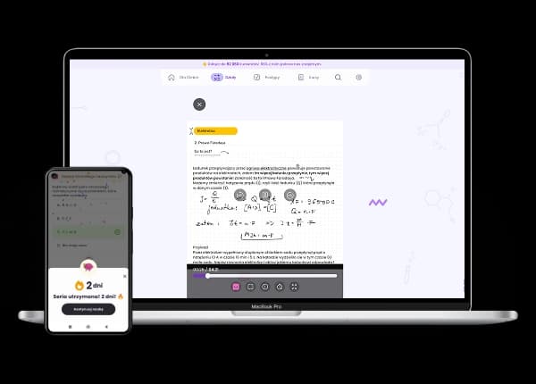 Aplikacja na laptopie i telefonie