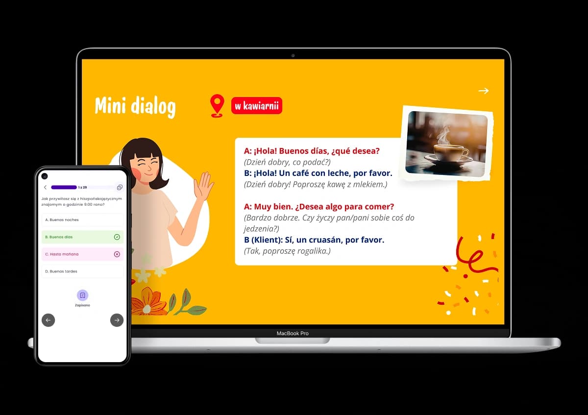 Aplikacja na laptopie i telefonie