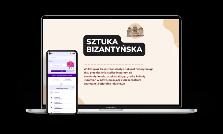 Aplikacja na laptopie i telefonie