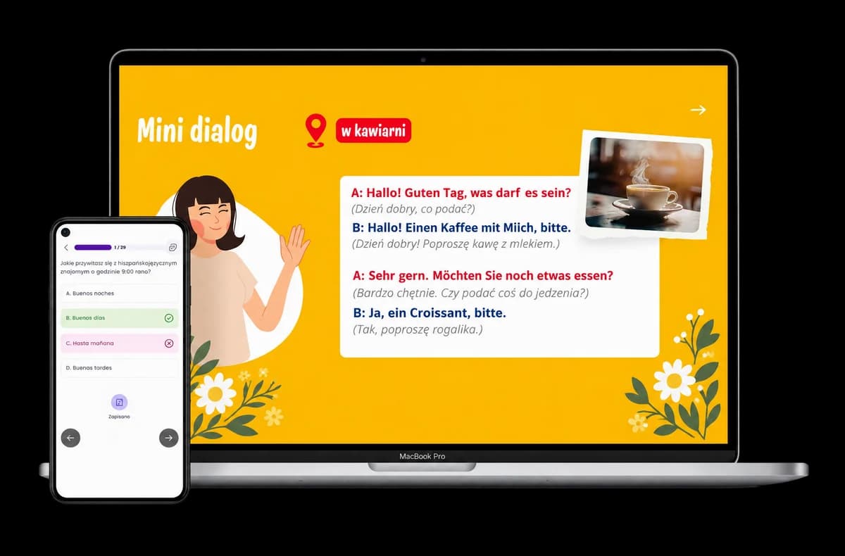 Aplikacja na laptopie i telefonie