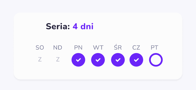 Seria dni nauki z rzędu