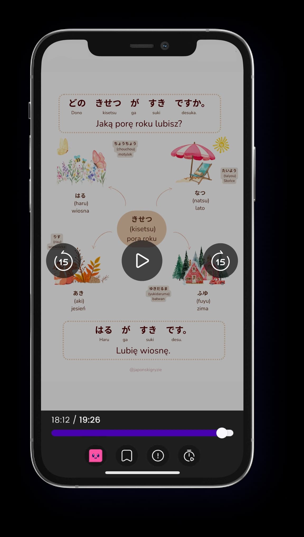 Ekran lekcji wideo